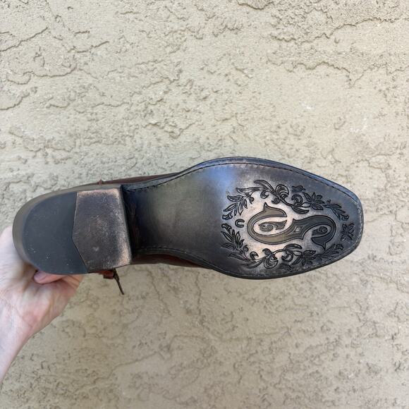 Sonora Maroon Leather Heeled Mules, Quinn Size 8 - Picture 8 of 8